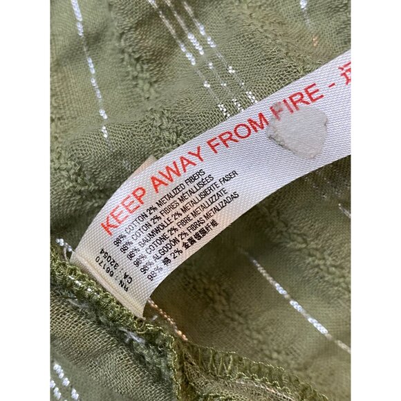 Anthropologie Green Pintuck Shirt Dress Button Up Long Sleeve Women size Small - Picture 5 of 16